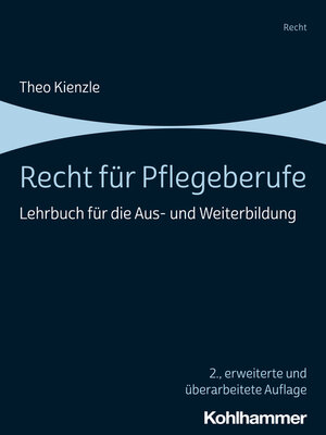 cover image of Recht für Pflegeberufe